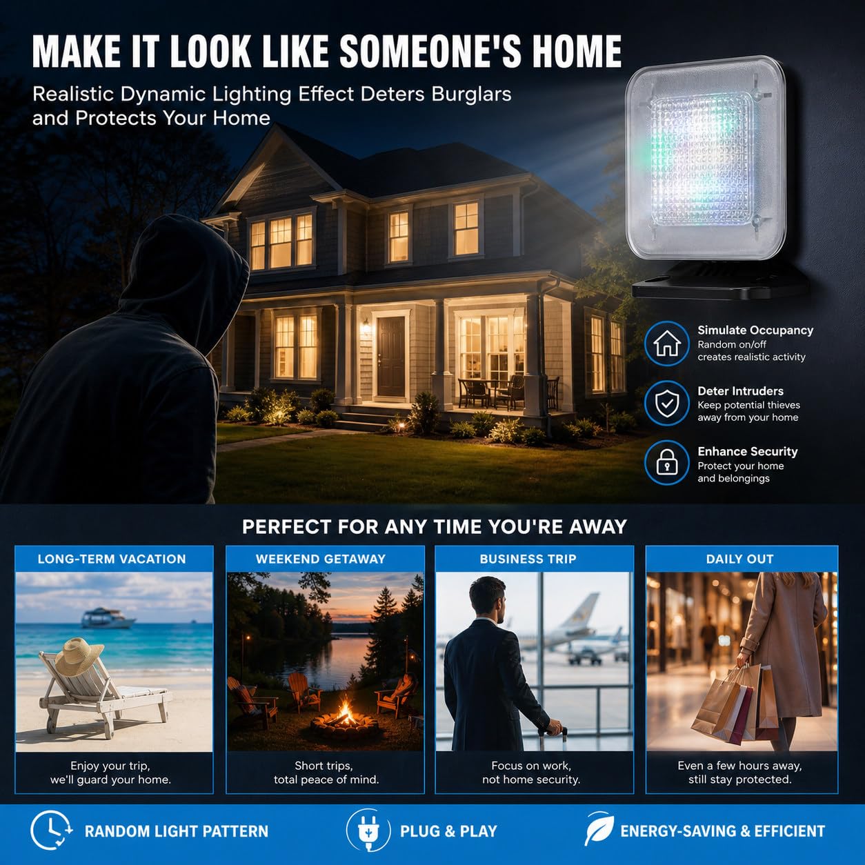 TV-Simulatore TV A LED, Simulatore Falso TV A Colori, Attraverso La Simulazione della Luce per L'Utilizzo Come Protezione Antieffrazione Big