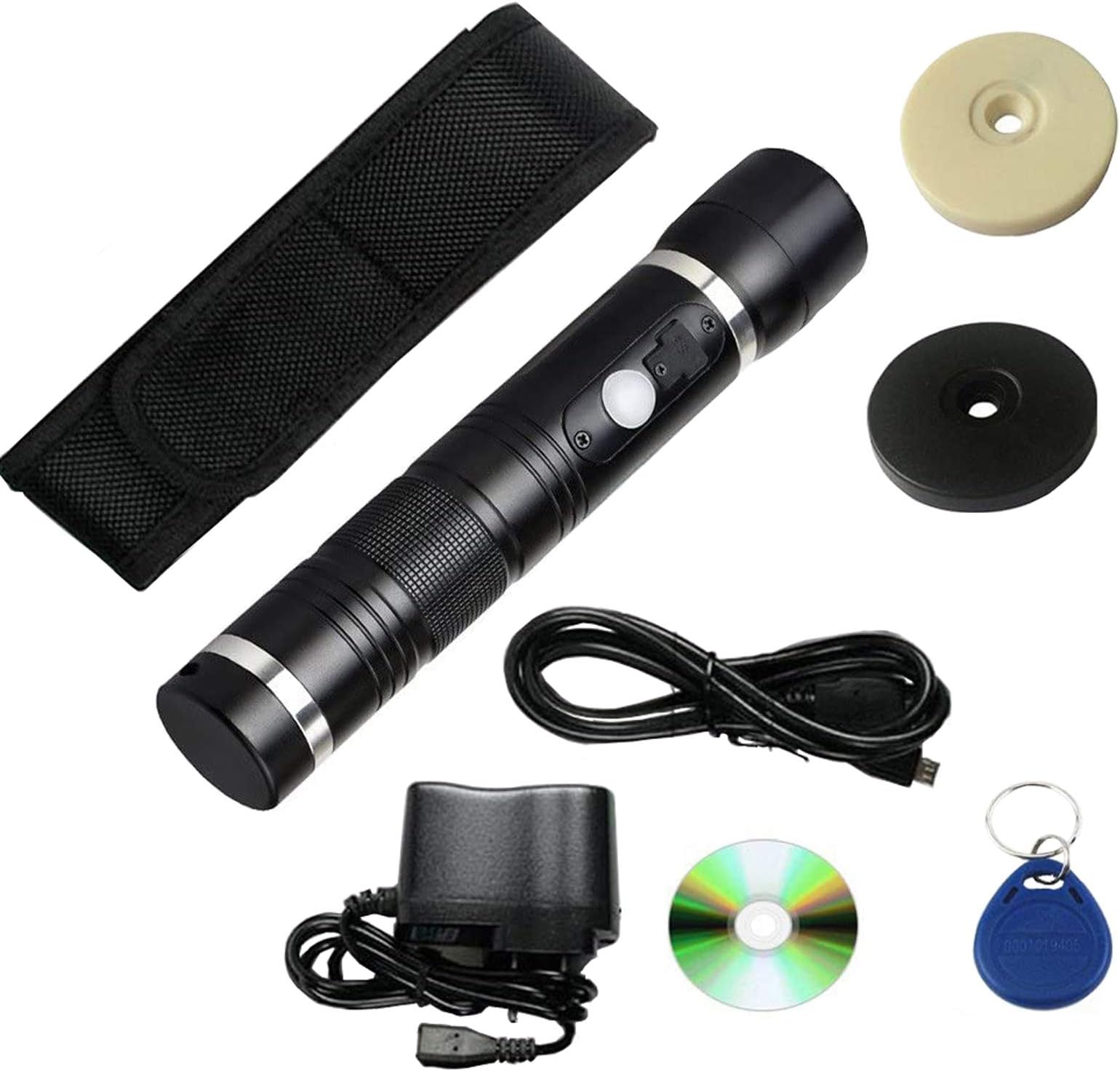 MENGQI-CONTROL New Generation RFID Guard Tour system Full Guard Patrol Kits with built-in LED floodlight+30 PCs Check Points