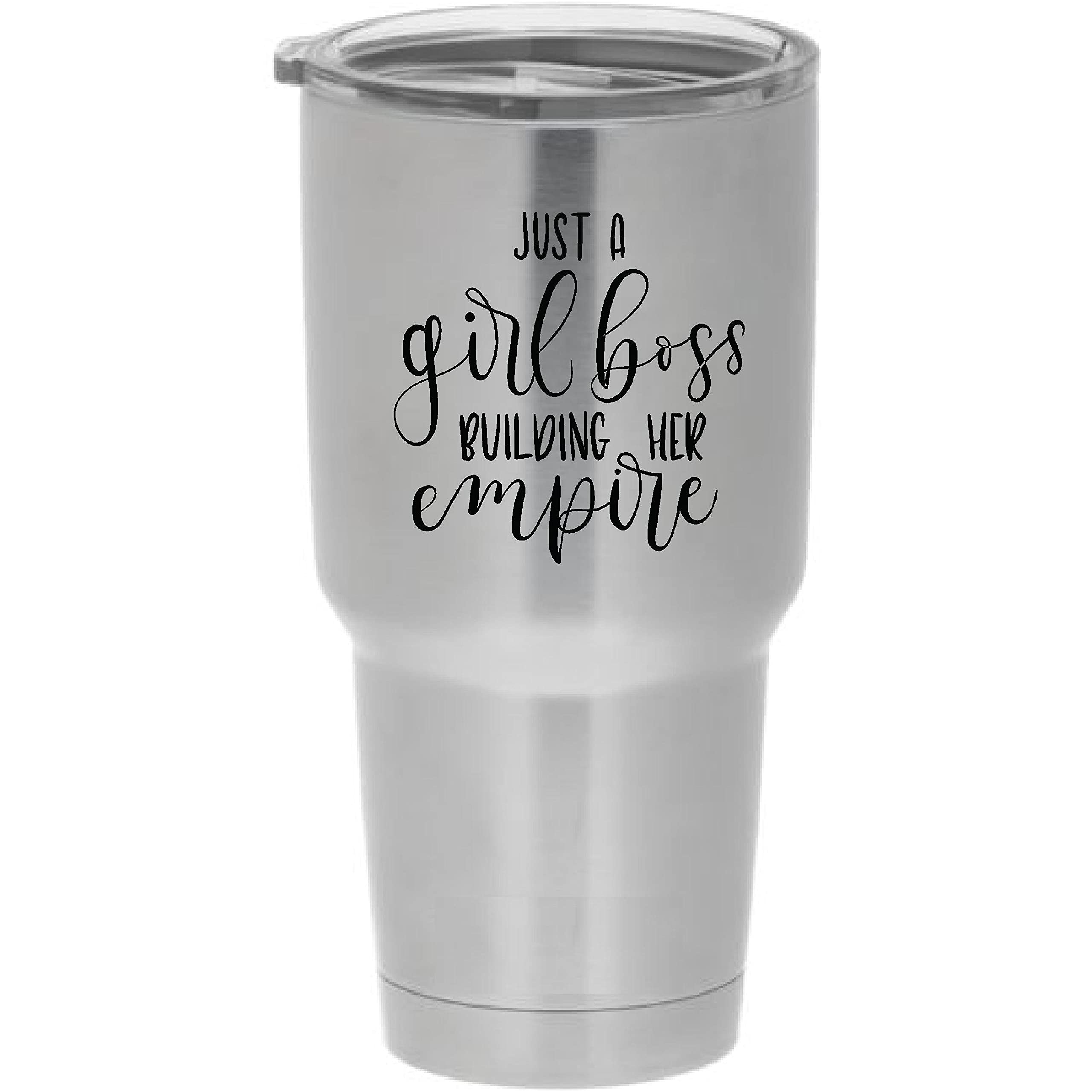 Epic Designs Cups drinkware tumbler STICKER - Just a girl boss building her empire decal decoration
