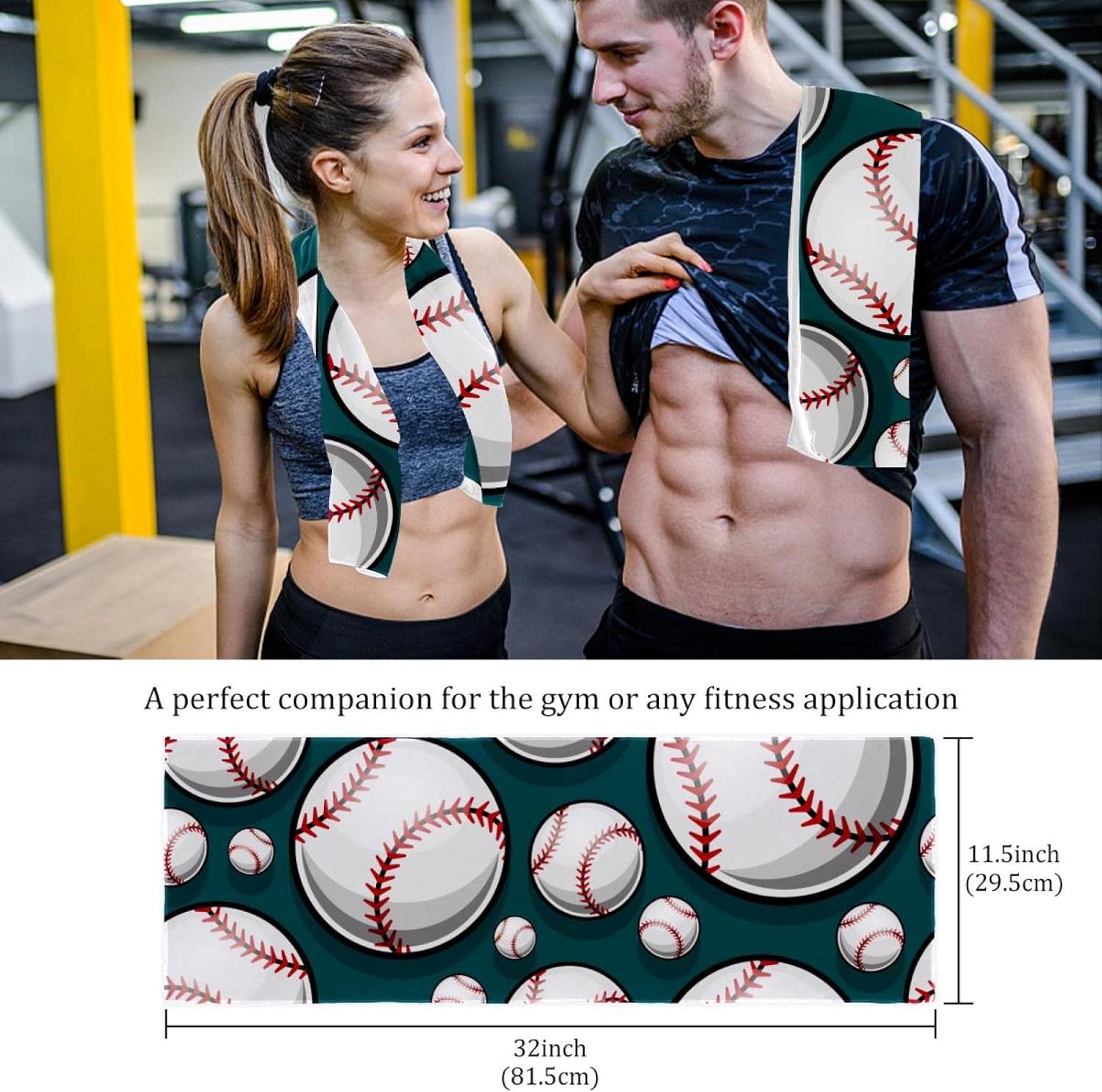 Baseball Softball Pattern Sports 2 Pieces Cooling Towels for Sweat, Sport Towels Quick Dry, Premium Microfiber Camping Towel Great for Outdoor Activities Beach : Sports & Outdoors