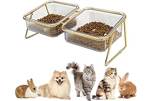 5.7" Luxe Elevated Double Dog Bowls In Rose Gold