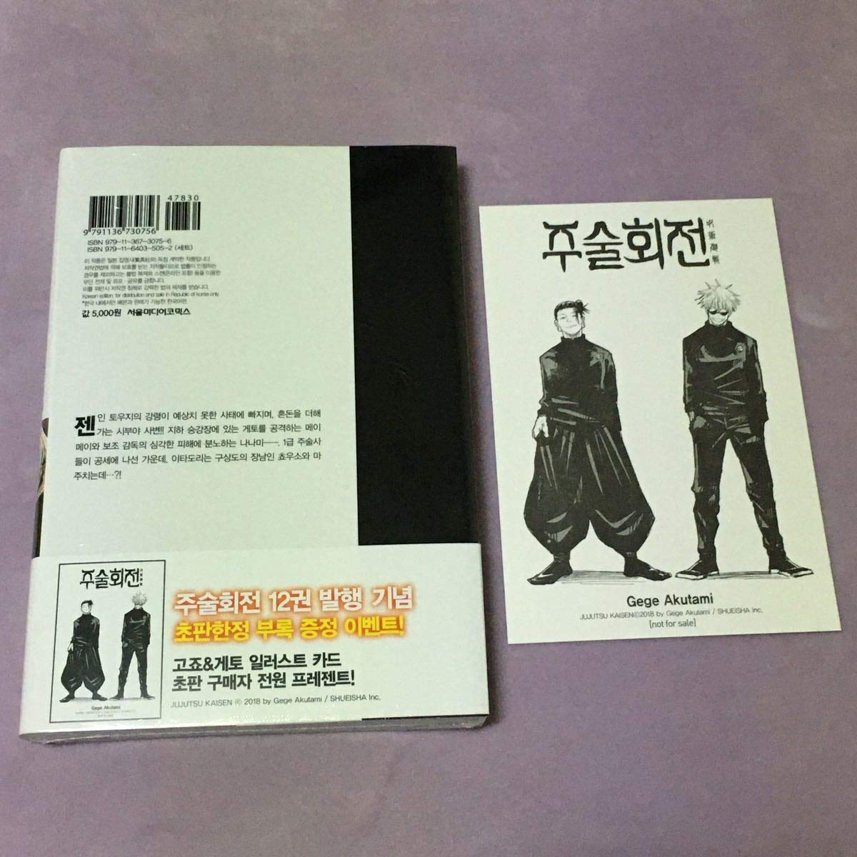 Amazon.co.jp: 呪術廻戦○12巻○※韓国語、韓国版○初版限定：五条悟