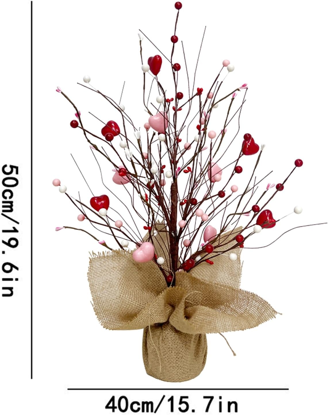 MINGZHE Valentines Day Decoration,Artificial Flowers Valentine Floral Picks Valentines Day Centerpiece Table Flowers Centerpieces for Home, Living Room, Dining Table (B)