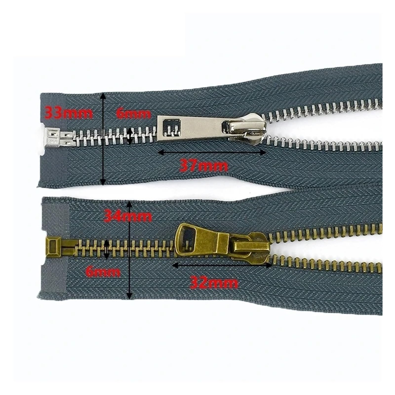 5/10 Uds 5# Cremallera De Metal 40-80cm Cremalleras Extremo Abierto for Chaqueta Bolsa Bolsillo Reemplazo Fácil Reparación Accesorios Costura DIY(XP014-White,No5-80cm 10Pcs)