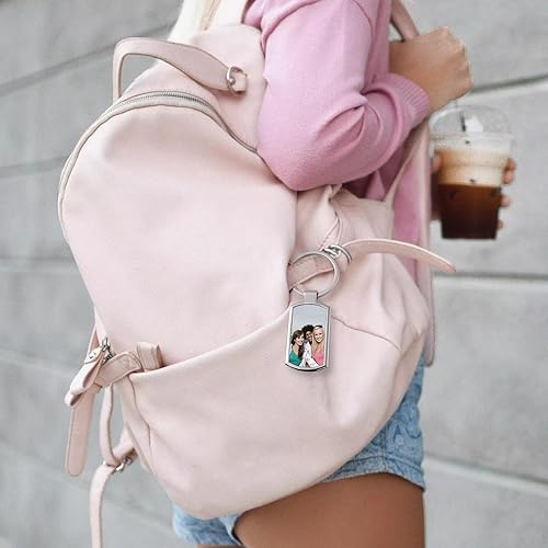 Miniatura 3 de Llavero personalizado con foto, llavero personalizable con texto personalizable, llavero colgante de aleación, llavero personalizado con imagen