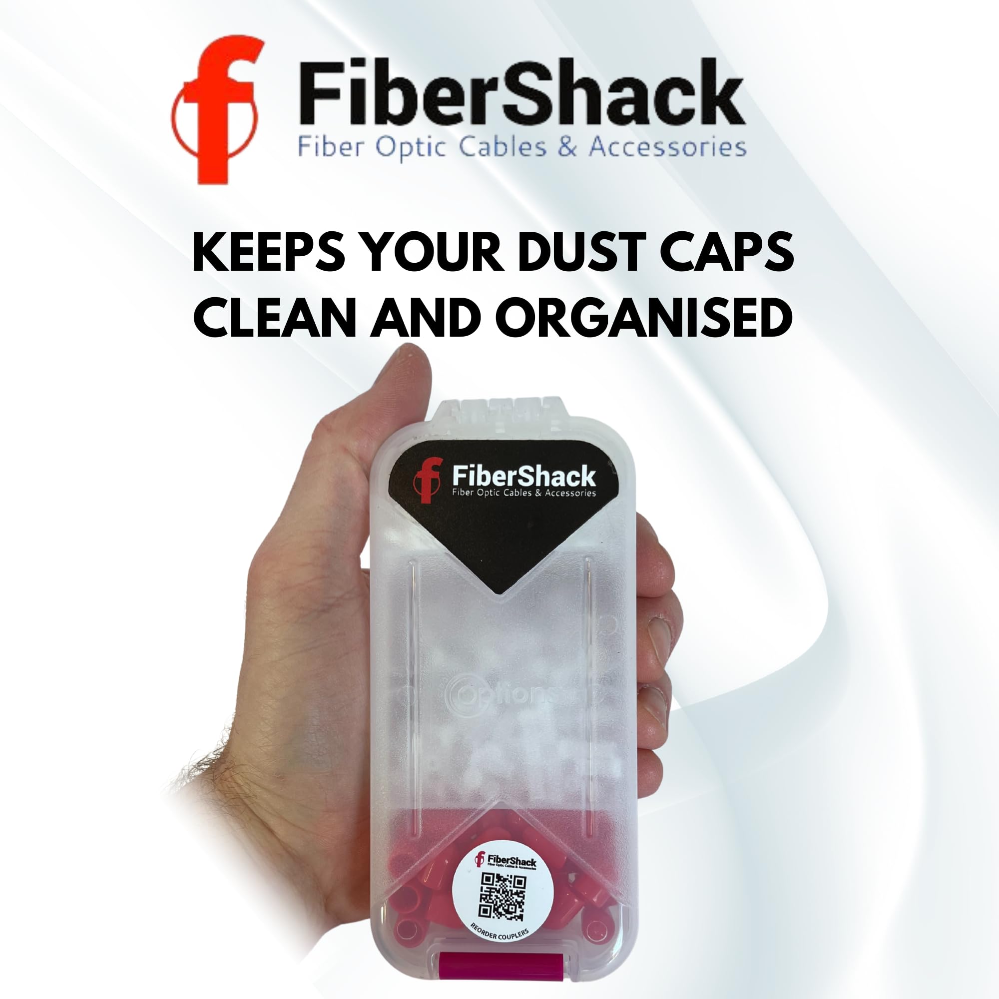 Fibershack - Kit de tapa antipolvo de fibra óptica - ST, Clear SC y LC