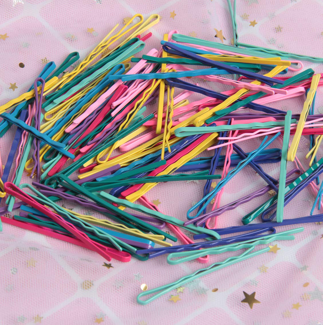Hapy Shop 150 Pieces Color Bobby Hair Pins Hair Styling Clips with Storage Box for Women,Colorful