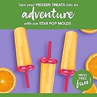 Vista 3 de Tovolo Juego de 6 moldes para paletas de helado caseras, fácil de llenar, de limpieza rápida, sin ensuciar, protector de goteo reutilizable, con Rosa