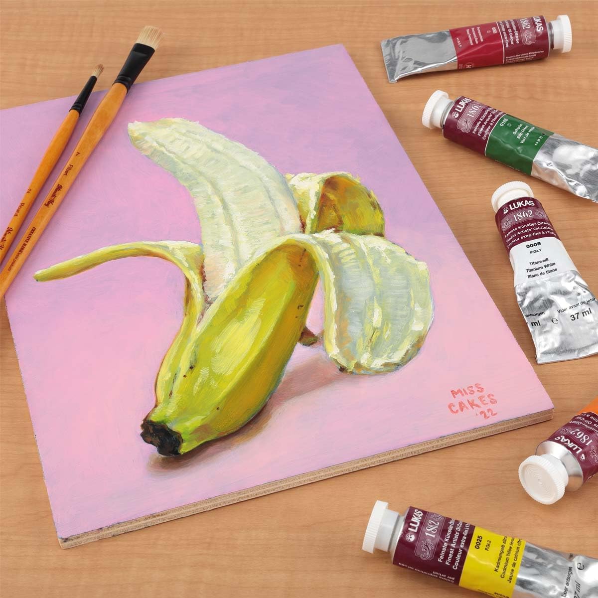 Lukas 1862 Professional German Oil Paint, Alizarin Crimson 200 mL - w/Beeswax & Non-Yellowing Sunflower Oil, Short Drying Time, Smooth, Outstanding Lightfastness