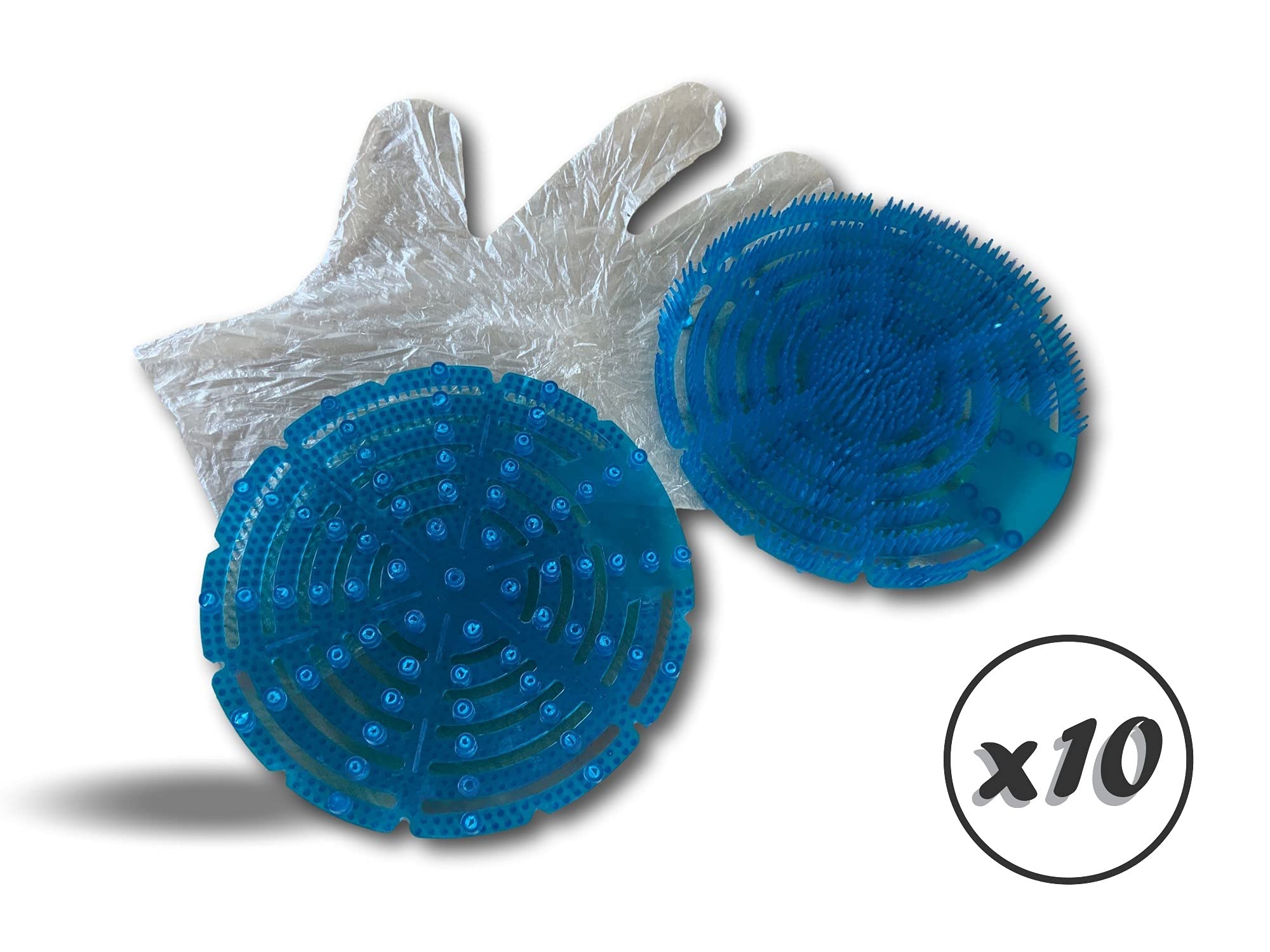 Kibros Pack 20 écrans urinoir anti-splash Ø 17 cm menthe bleu