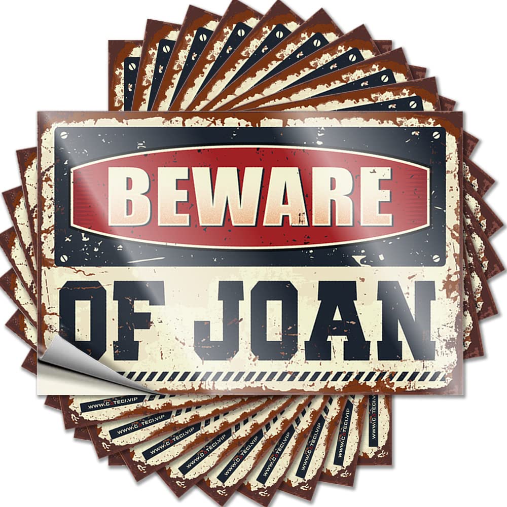 Entryway Decor Case Decal | Beware of Joan Small for Taupe Decor(6X9CM)