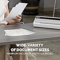Vista 8 de Fellowes Saturn 125 - Laminadora térmica para casa u oficina con kit de inicio en bolsa, 12.5 pulgadas, calentamiento rápido, diseño sin atascos