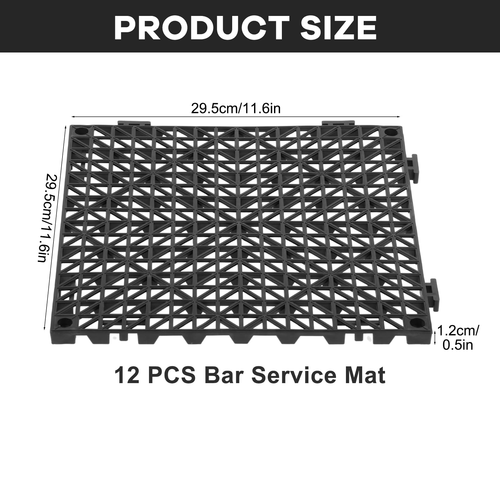 12 alfombrillas de servicio de bar entrelazadas para camareros, 12 x 12 pulgadas, antideslizantes, para encimera, restaurante, comercial, antiderrames, lavables, flexibles, cristalería, protección