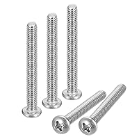 Vista 20 de uxcell Tornillos de máquina de cabeza redonda #10-32x1/2, tornillo de acero inoxidable 304 18-8, accionamiento Phillips, totalmente roscado, acabado