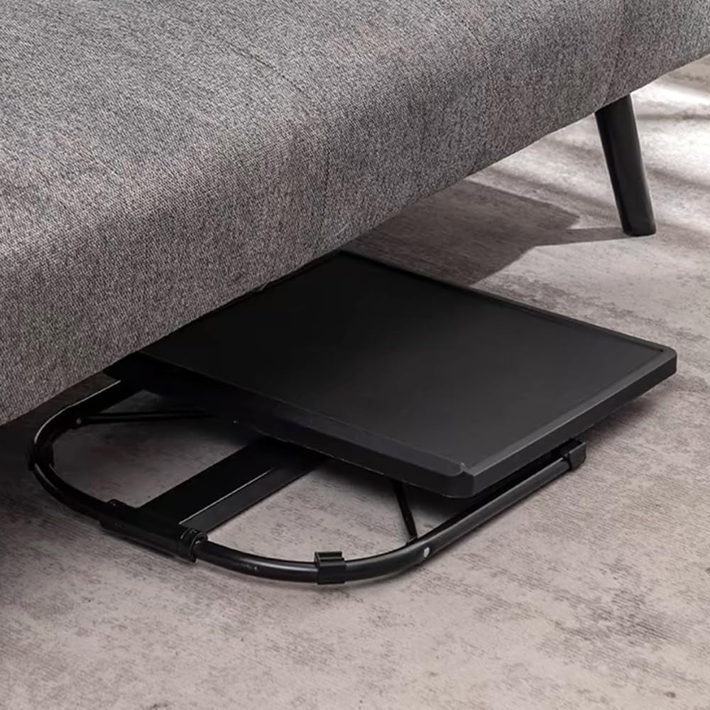 HUOLE Table d'appoint Pliable pour Ordinateur Portable, réglable en Hauteur et en Inclinaison, légère et Portable, pour lit, canapé, extérieur,43 * 43 * 69cm (Noir)