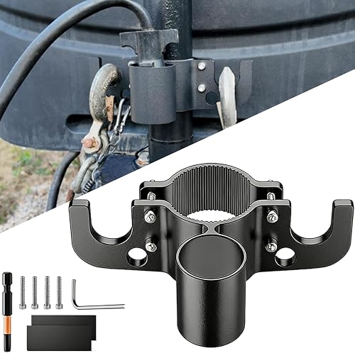 Aluminum Trailer Towing Chain Organizer & 7-Way Plug Holder, Trailer Chain Holde