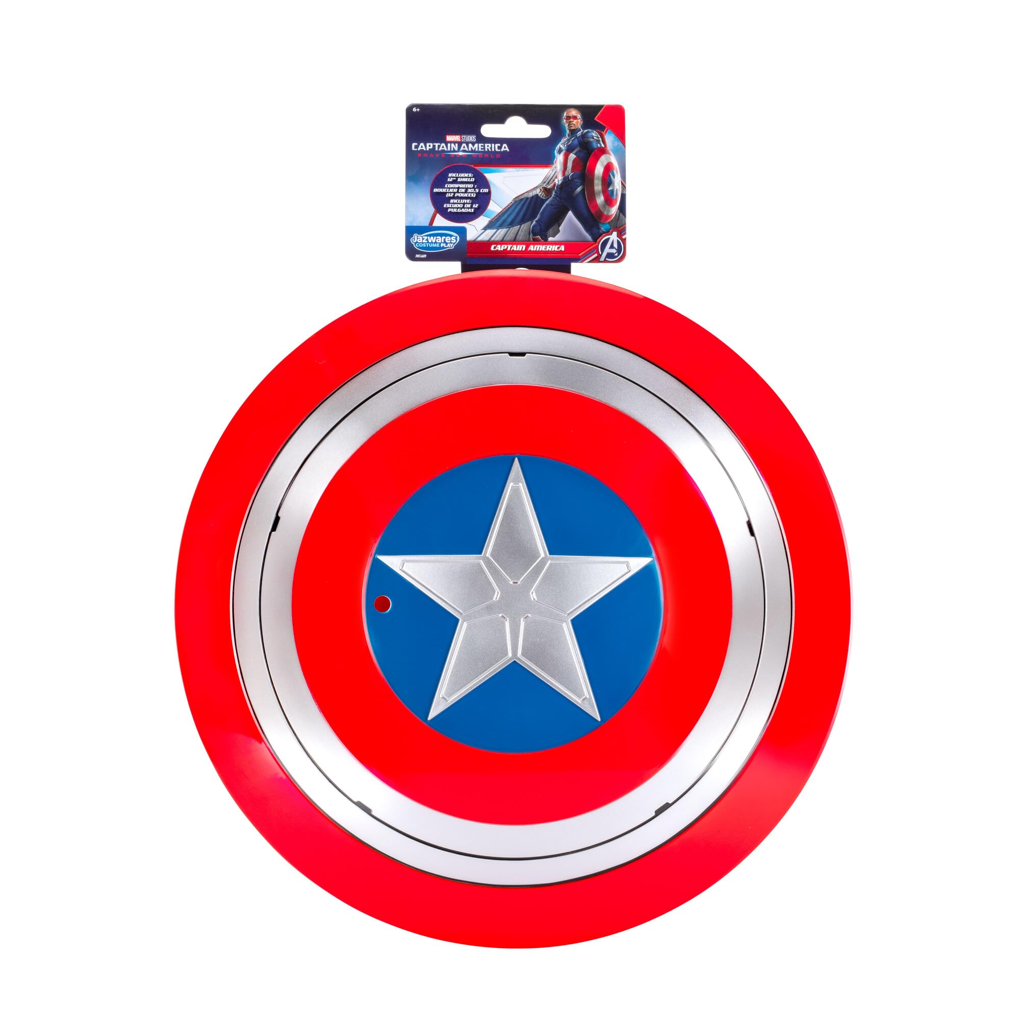 MARVEL Captain America Official Costume Accessory - Plastic Shield with Elastic Handles