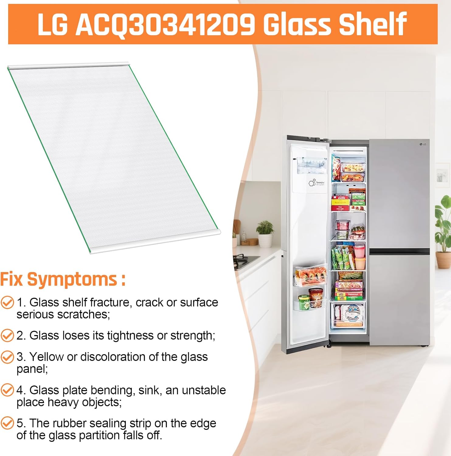 A Replacement Glass Shelf for LG Fridges