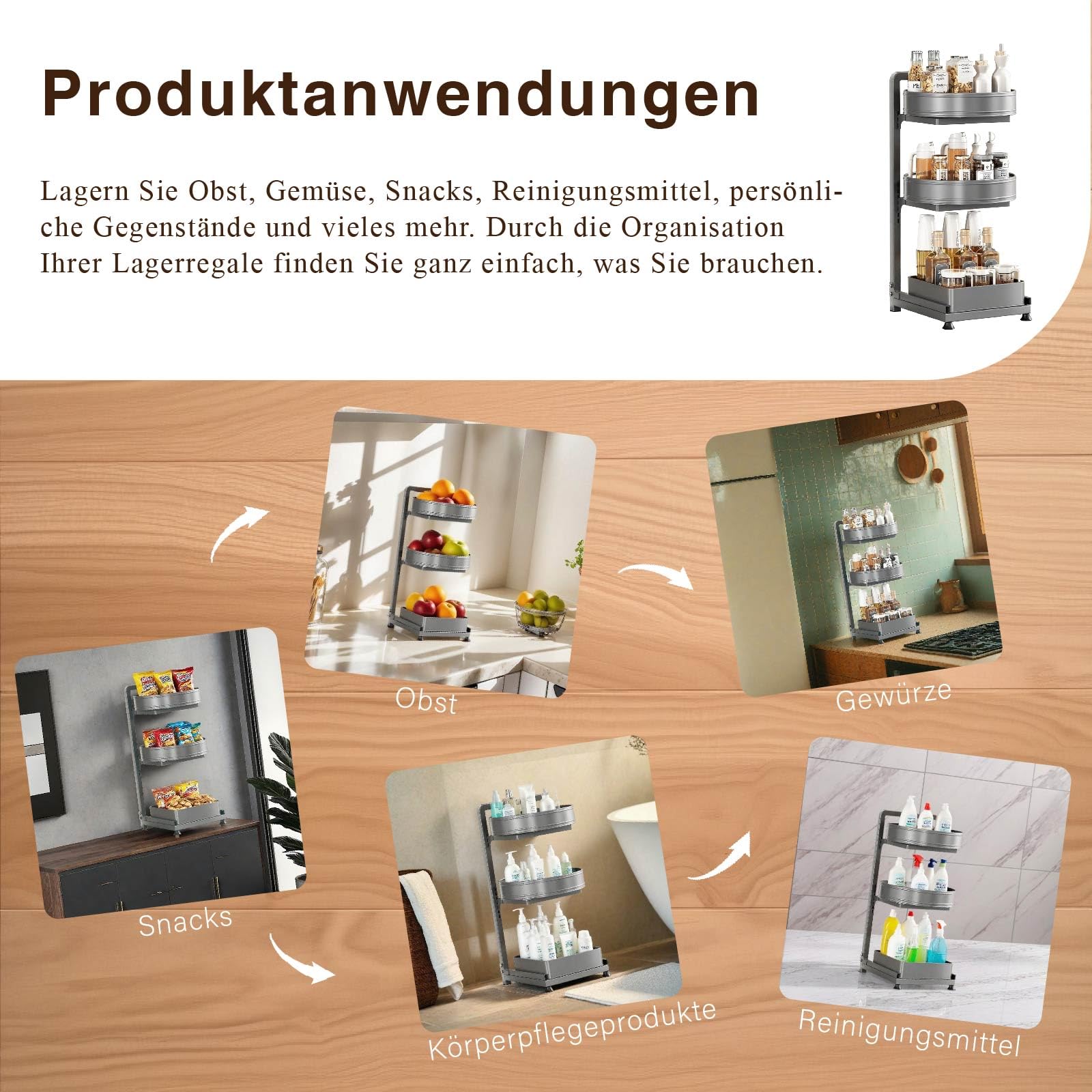 Gewürz Organizer Schublade Küchen Organizer schublade Kombinierbarer Gewürz Schubladeneinsatz Gewürzeinsatz Schublade für Gewürze Aufbewahrung 29x27x65cm