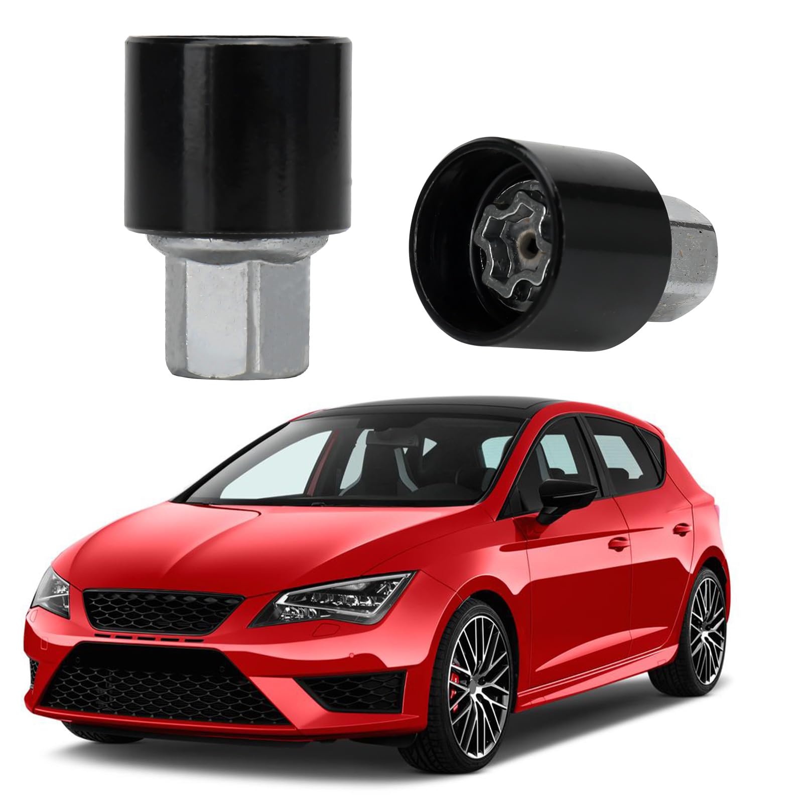 Felgenschloss Adapter T20213-542 Schlüssel Entfernen Ausdreher Demontagewerkzeug Radschrauben Radsicherungsmutter Reifen Diebstahlsicherer für Leon 5F Ibiza Altea XL Ateca Alhambra