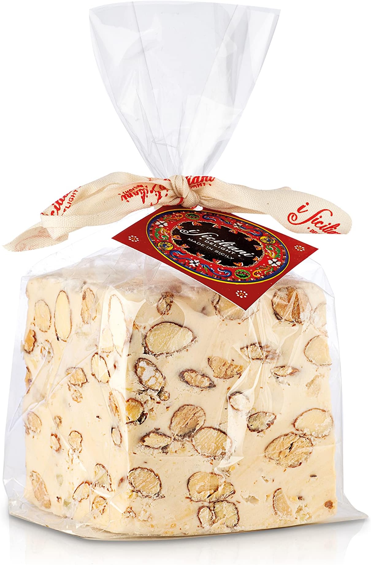 iSiciliani Italian Almond Soft Torrone Nougat Block 300g. (10.5oz.)