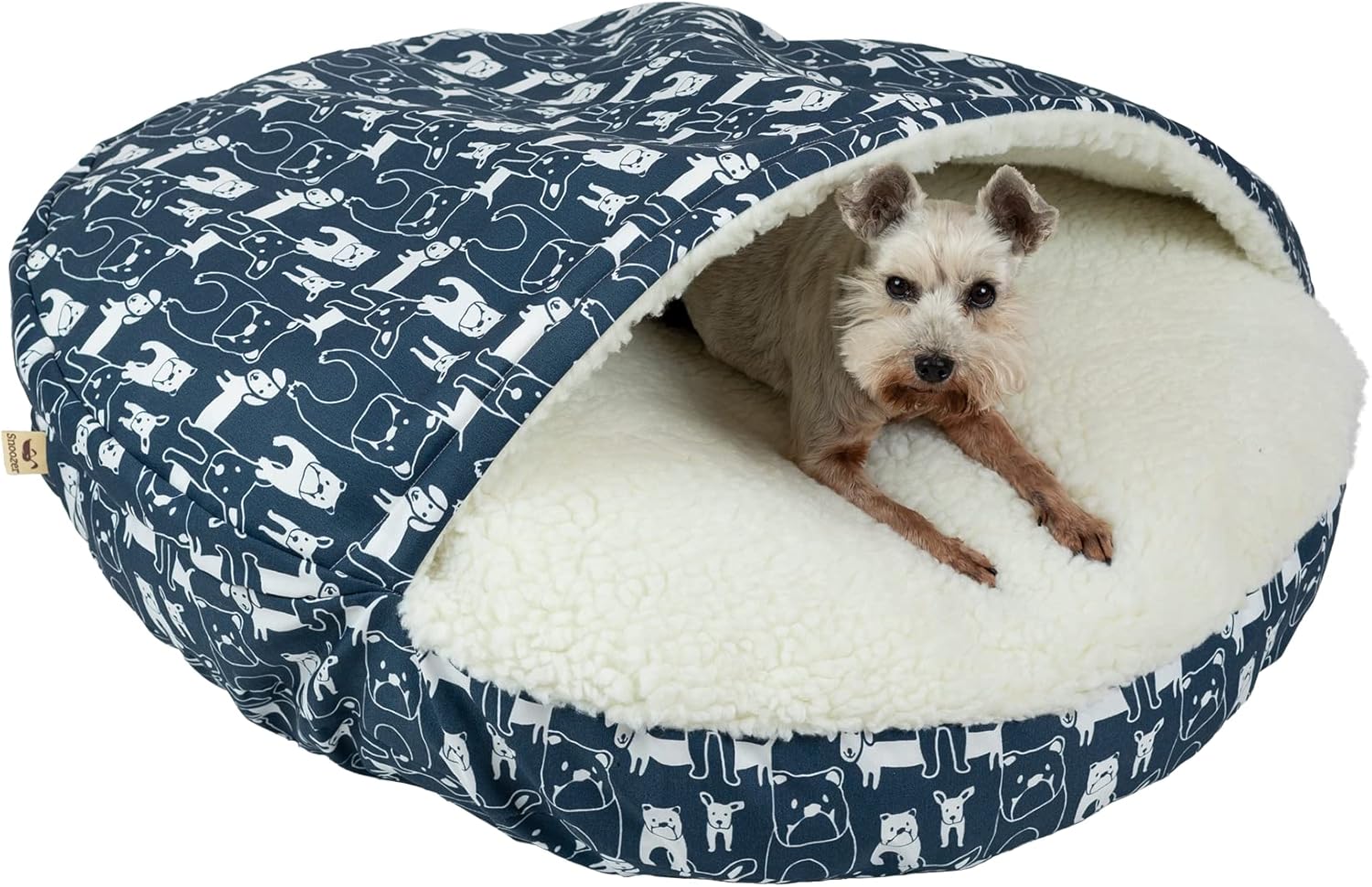 Snoozer Orthopedic Cozy Cave Pet Bed, Large, Navy