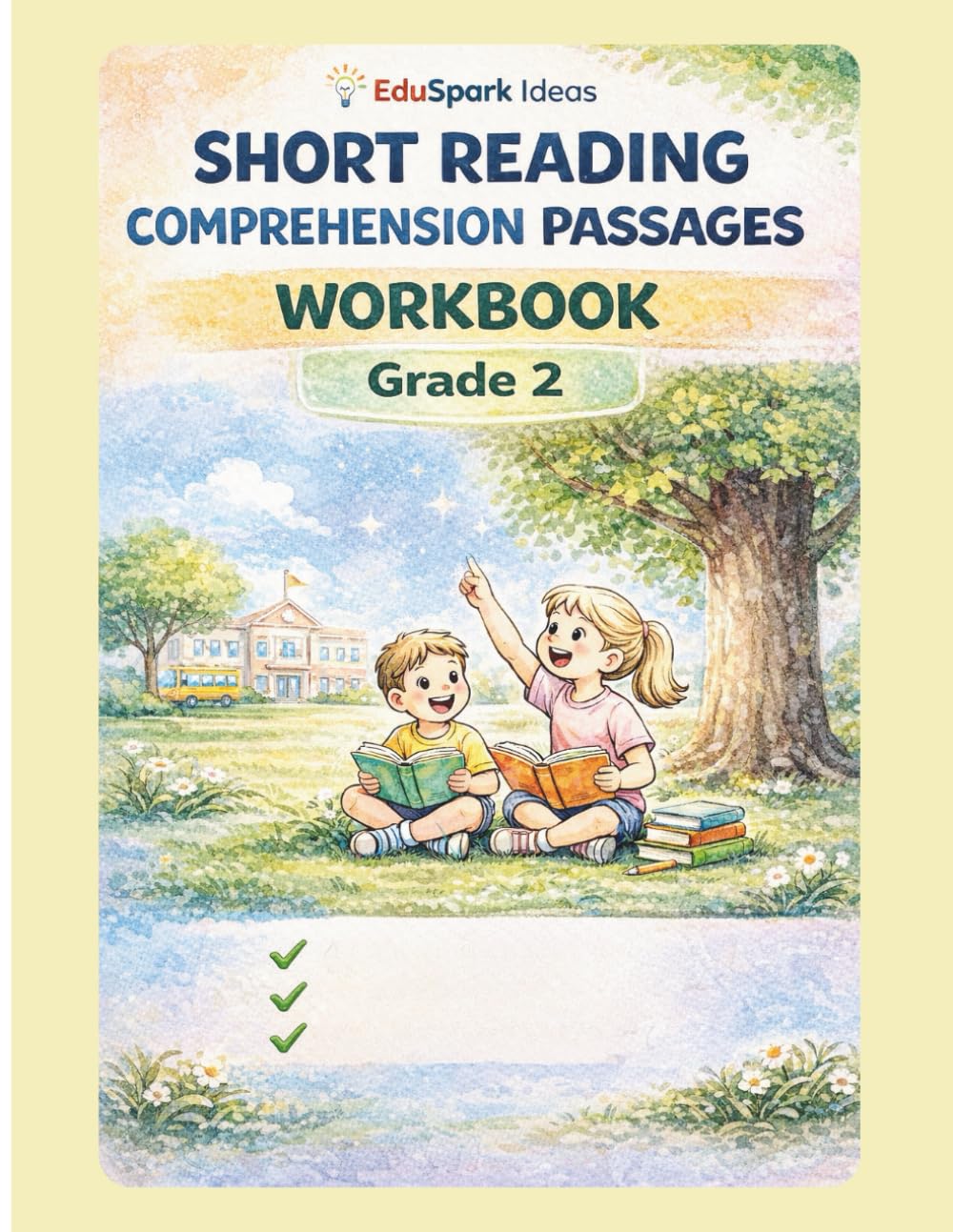 Short Reading Comprehension Passages Workbook Grade 2: 30 Short Stories with Comprehension Questions, Reading Fluency Practice, Main Idea & WH Questions for Kids Ages 7–8 | 2nd Grade Reading Workbook