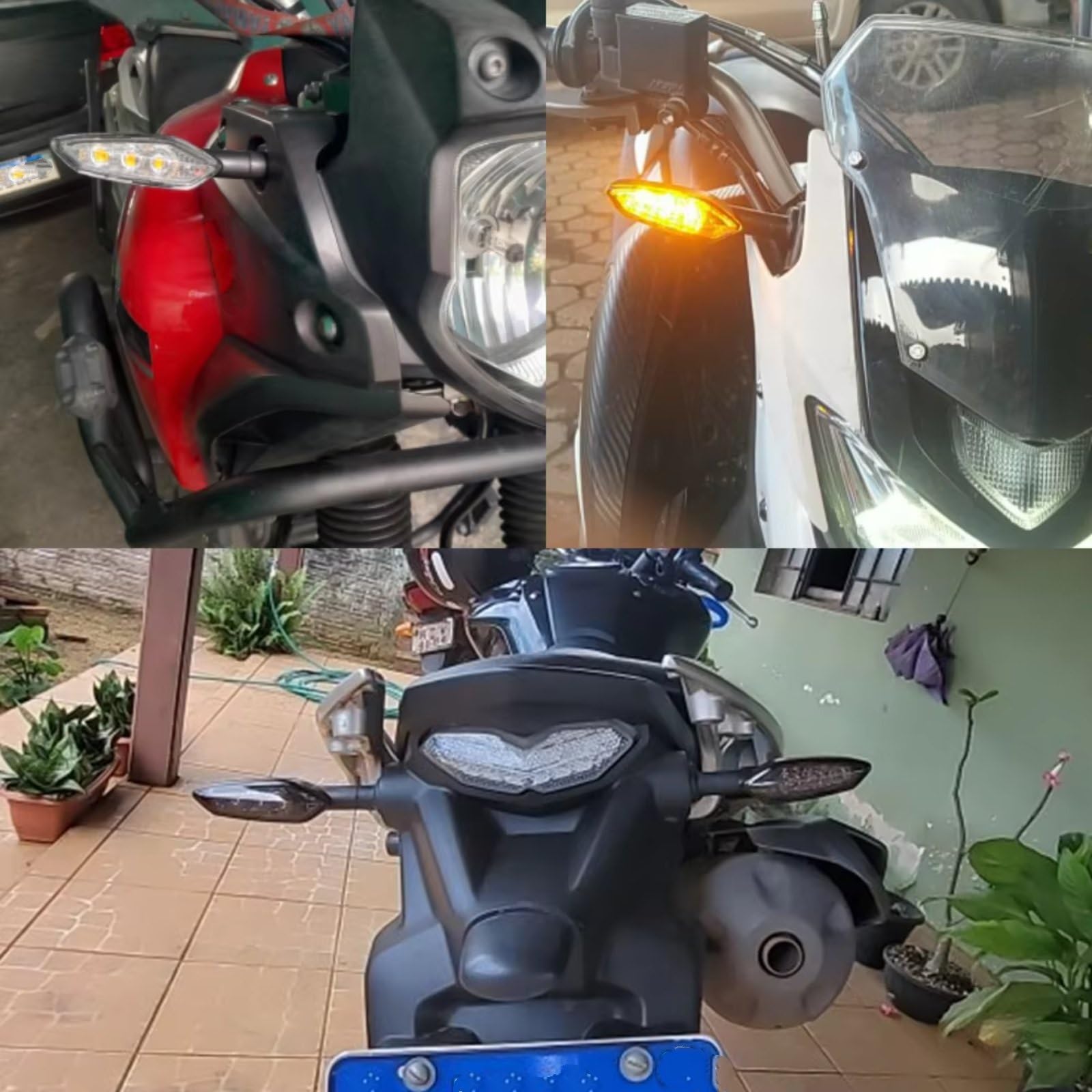 Compatibile con YAMAHA Per XT1200Z 2010-2014 Per YZFR7 2021-2023 Per YZFR15 2008-2010 Per YZFR25 2014-2023 Luce di direzione universale per moto Indicatori Moto(Clear,4pcs)