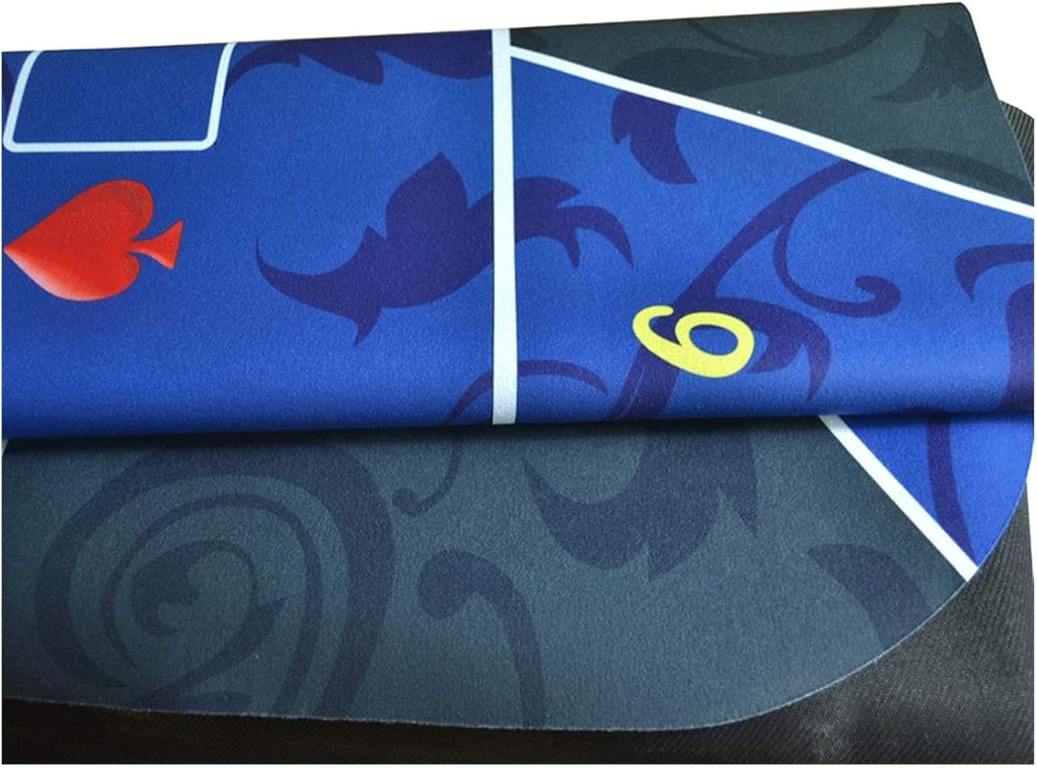 Table Mat 1.2x0.6m Portable Layout Poker Mat, Poker Suede Rubber Table Cloth Table, Casino Board Game Poker Desk Pad for Home Game Poker Mat