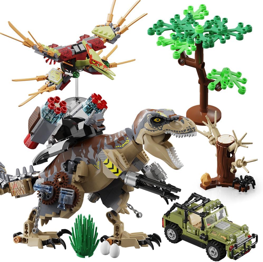 Mesiondy Building Blocks Toys Sets 725 Pcs for Age 6 8 9 10 11 12 13 14 Years, Dinosaur Park World,Birthday Gifts for Boys and Girls
