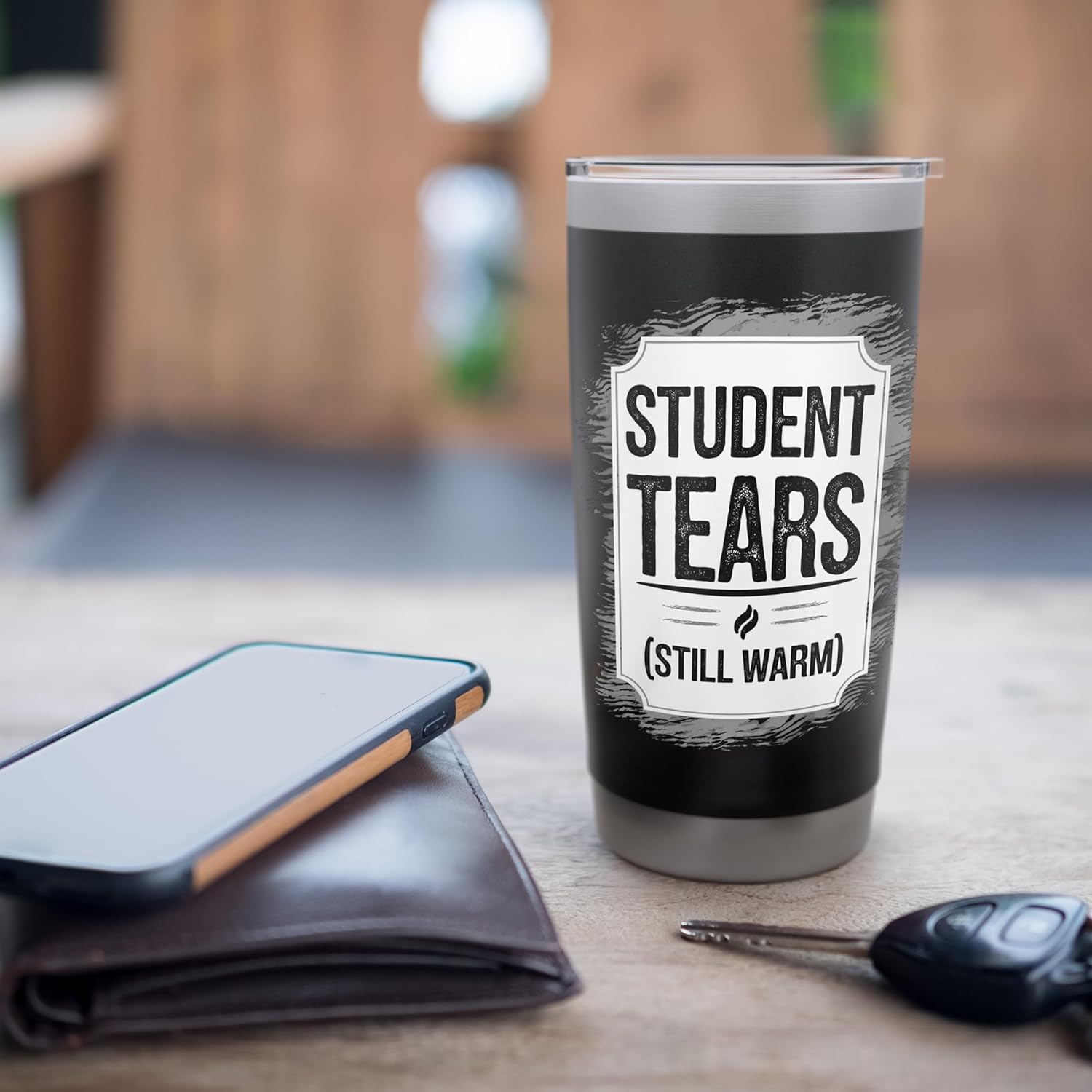 Student Tears Still Warm, Funny Teacher Coffee Stainless Steel Insulated Tumbler