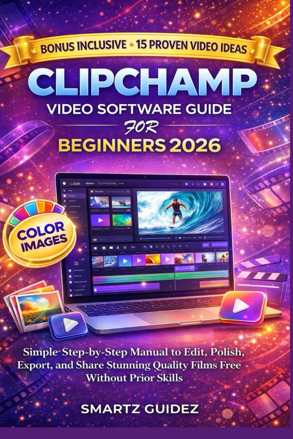 CLIPCHAMP VIDEO SOFTWARE GUIDE FOR BEGINNERS 2026: Simple Step-by-Step Manual to Edit, Polish, Export, and Share Stunning Quality Films Free Without Prior Skills