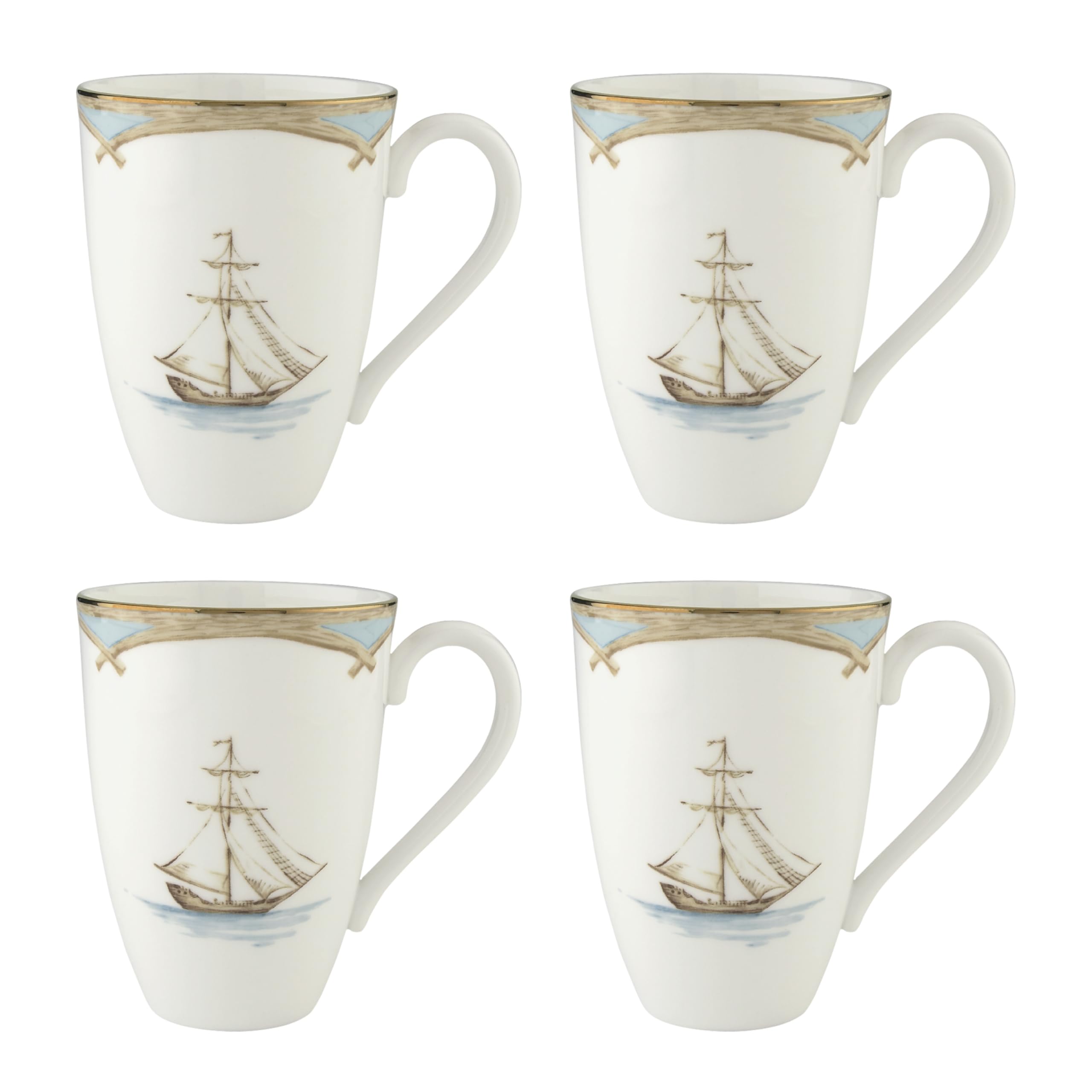 Amazon.com | Lenox 897269 British Colonial Tradewind Mugs, Set of