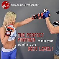 Vista 6 de Combat Sports Max Strike MMA Training Gloves, Open Palm Fingerless Gloves for MMA, Muay Thai, and Kickboxing