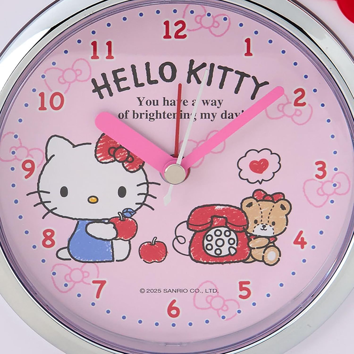 Sanrio 306649 Hello Kitty Alarm Clock, ABS Resin, Light Included
