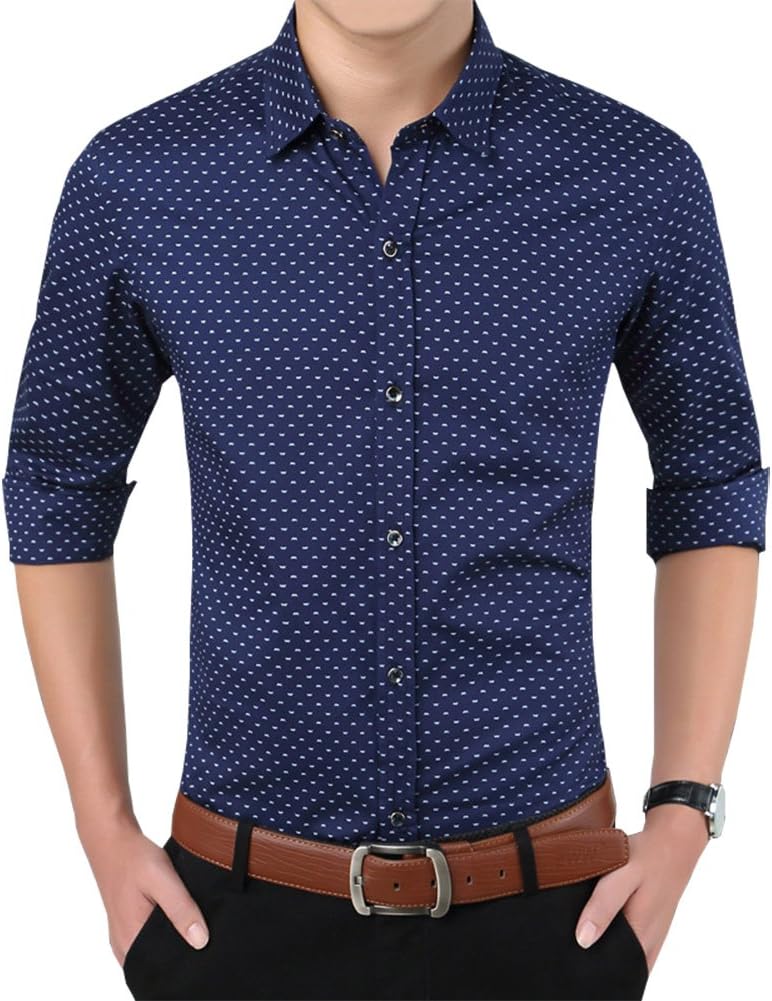 Homleys Womleys Mens Casual Long Sleeve Button Down Dress Shirts
