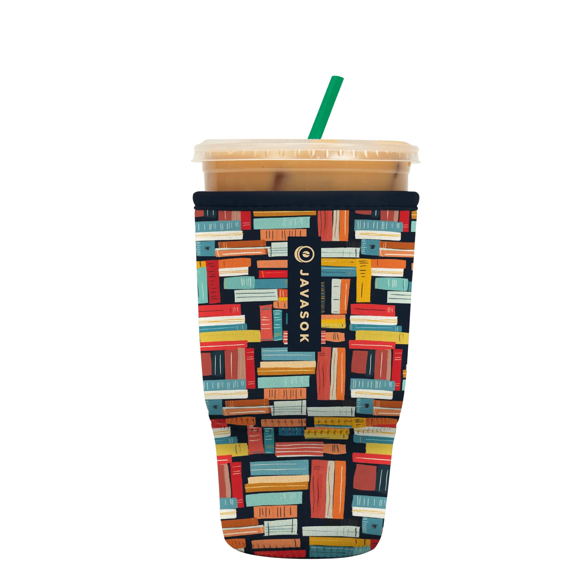 Sok It JavaSok Iced Coffee &amp; Cold Soda Insulated Neoprene Cup Sleeve (Well Read, Large: 30-32oz)