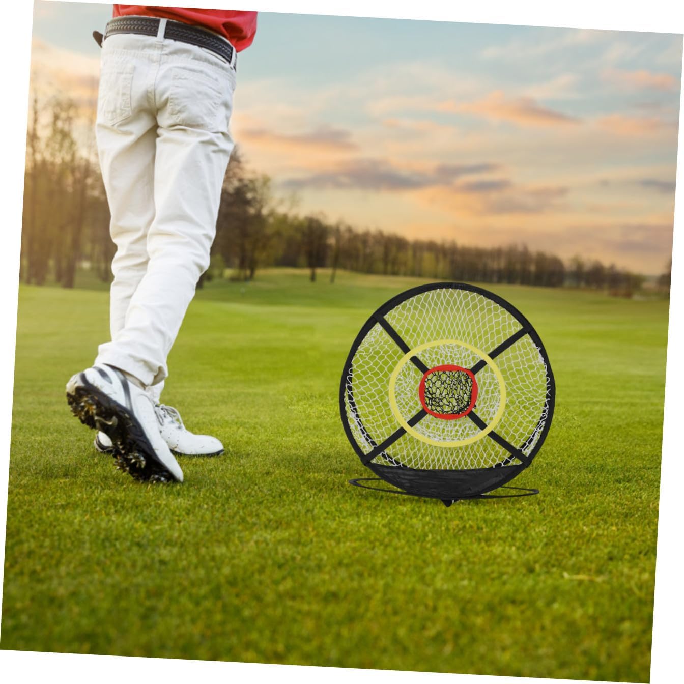 Abaodam Golf Chipping Net with Practice Equipment for Training Durable Easy to Up Golf Ball Hitting Net for All Skill Levels