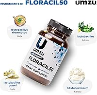 Vista 4 de Probiótico diario Floracil 50 para mejorar problemas digestivos, urinarios, de colon e inmunes, 50 mil millones de UFC por cápsula, 8 cepas