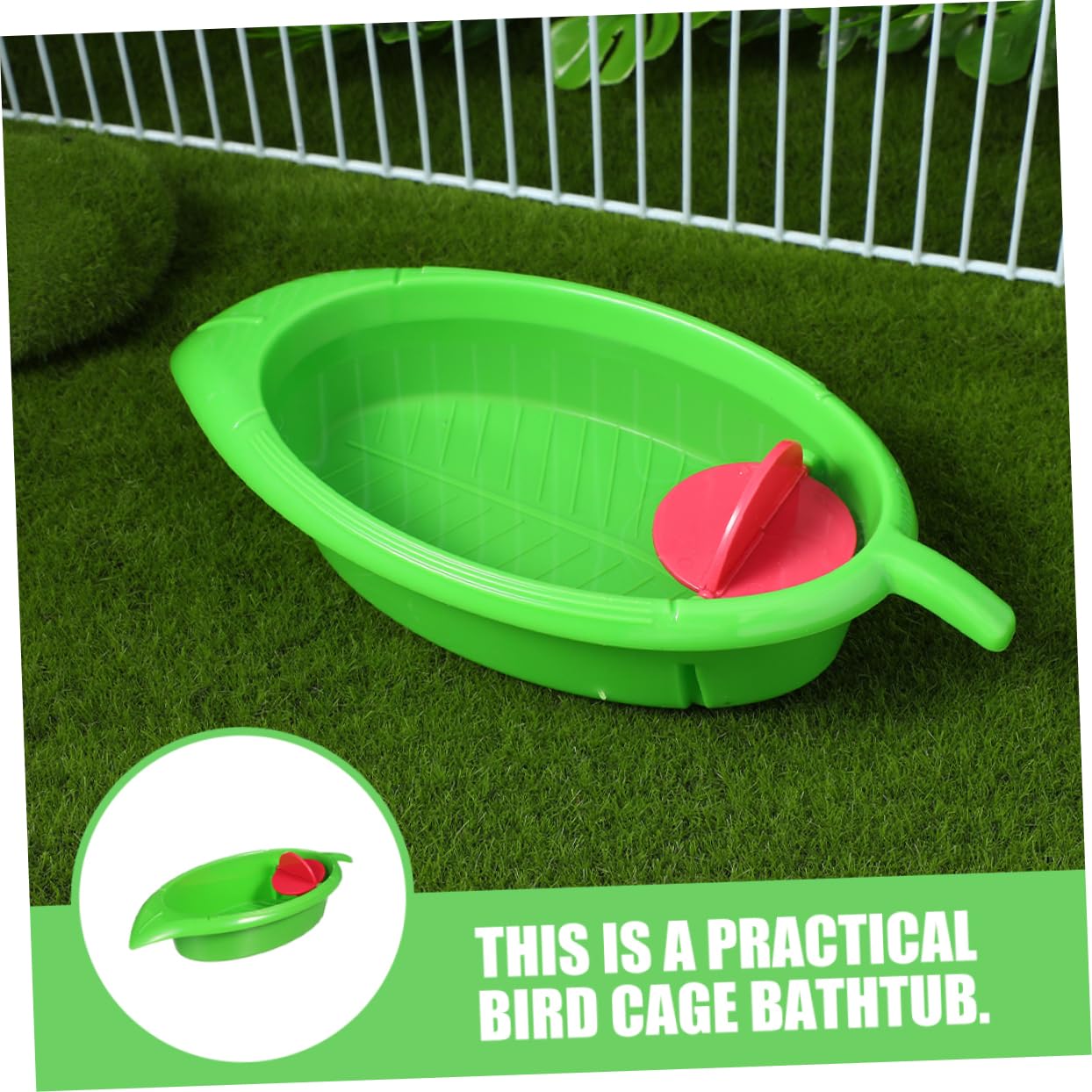 POPETPOP 4 Set Giocattolo da Bagno Pappagallo - Giochi per Pappagalli - Accessori per Pappagalli Bagno Gabbia per Uccelli Gonfiabili per Piscine Supporto da Bagno per Pappagalli 2 Pezzi * 4