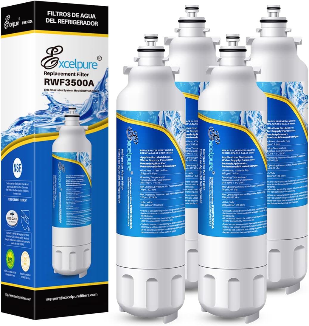 LG LT800P Smart Refrigerator Water Filter, ADQ73613401 Replacement Cartridge, 1Pack