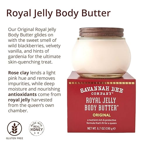 Miniatura 5 de Savannah Bee Company Ultra-Rich Royal Jelly Body Butter Original Formula Set: hidrata profundamente, nutre y revitaliza la piel con dulce fragancia