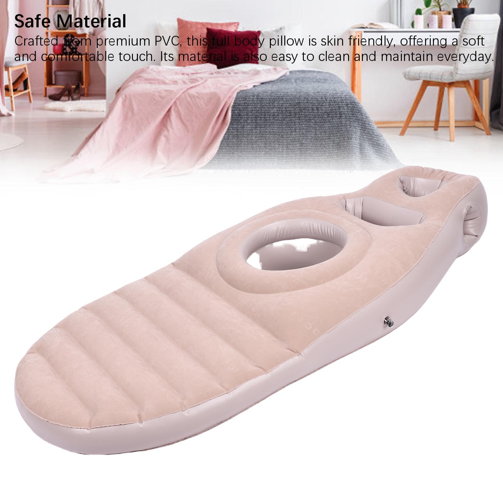Denash Almohada de Embarazo Inflable con Agujero de Vientre, Almohada de Soplado de Embarazo Portátil, de Embarazada de Cuerpo Completo para Mujeres Embarazadas (Grey)