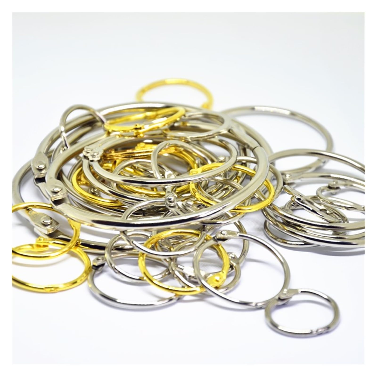 30 szt. Breloczki metalowe luźne liście oprawa książek zablokuj klip Album księga gości rękodzieło narzędzie fotograficzne (Size : 25mm gold)