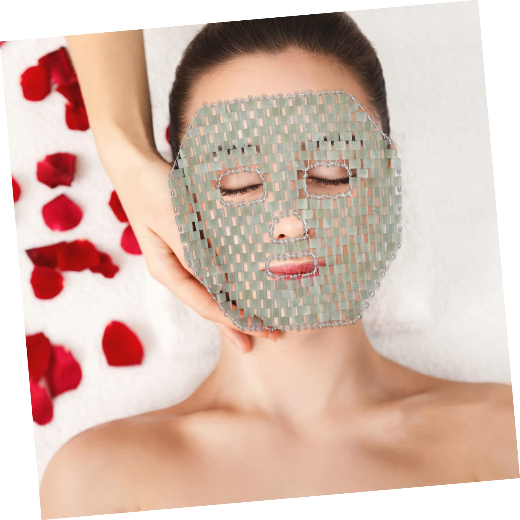 Gatuida Natürliche Reinigung Kühlender mit Wirkung Gesichtsmaske Jade Hautpflege und Ergonomischem Design Entspannende Intensiven vor für Hause