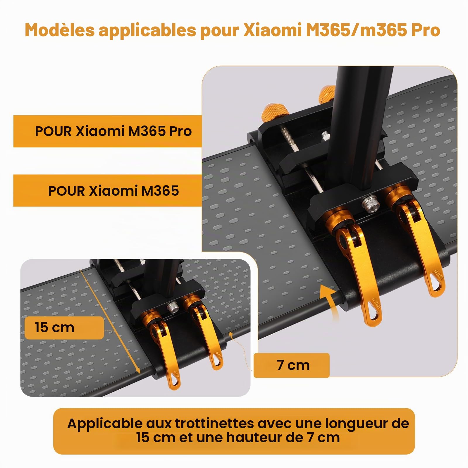 siège amélioré pour trottinette électrique Réglable en hauteur 40-65cm Siège réglable avec amortissement compatible avec Xiaomi 1S / Pro Trottinette électrique