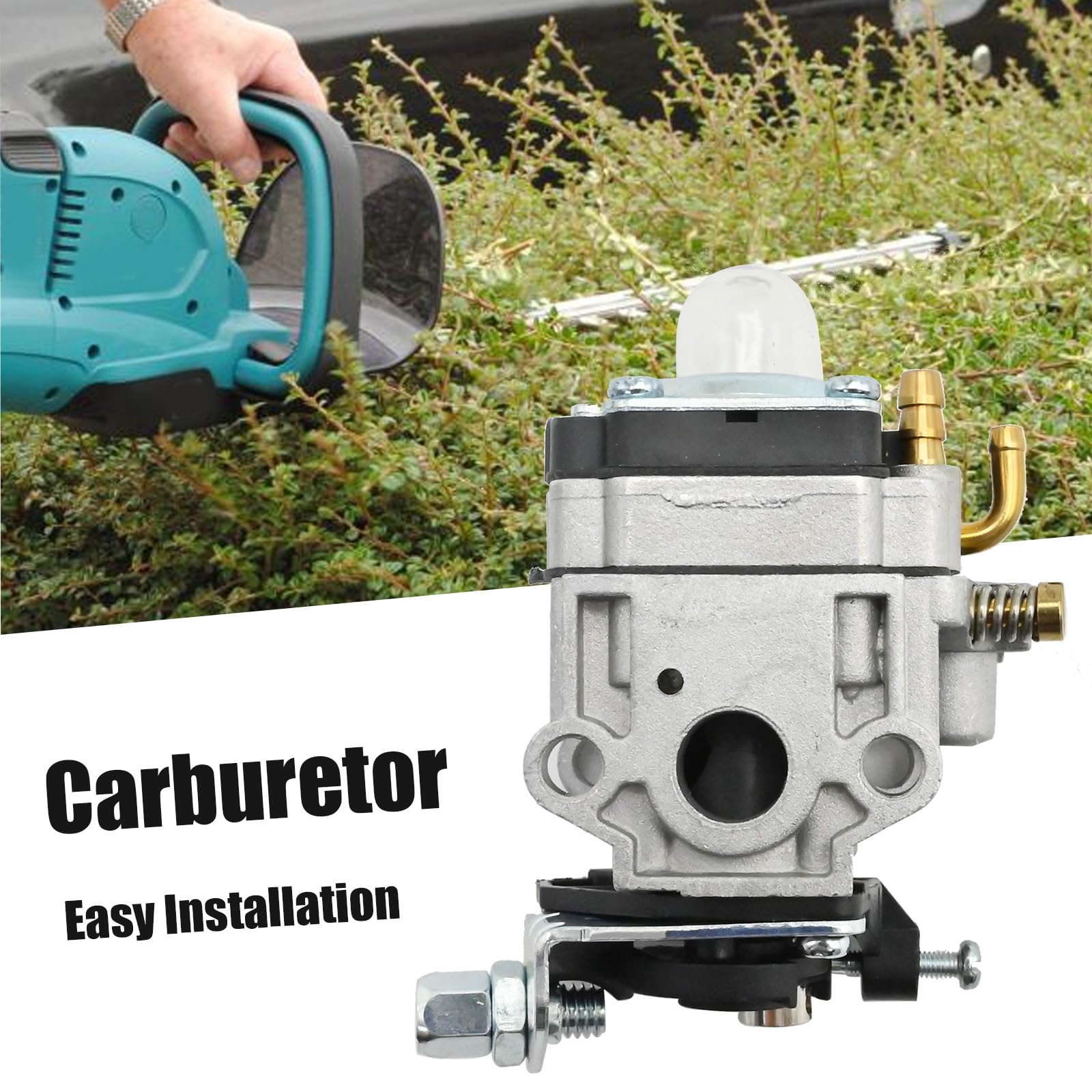 JUUDDENPARTS Carburetor Carb Kit with Strimmer Fuel Pipe Primer Bulb for 22cc 26cc 33cc 34cc 36cc Chainsaw Hedge Trimmer Brushcutter Engine - Image 4