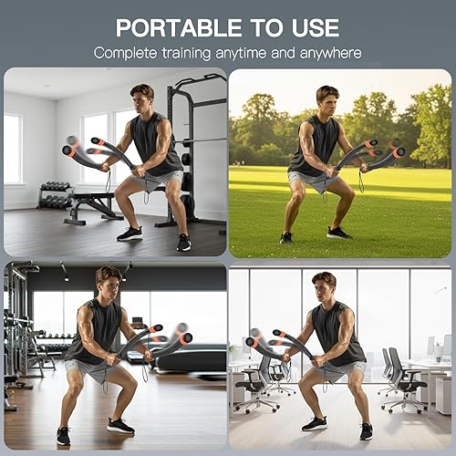 Miniatura 5 de Cuerdas de batalla sin cuerda, cuerda de entrenamiento resistente para gimnasio en casa con póster de entrenamiento, cuerda de ejercitador de brazo