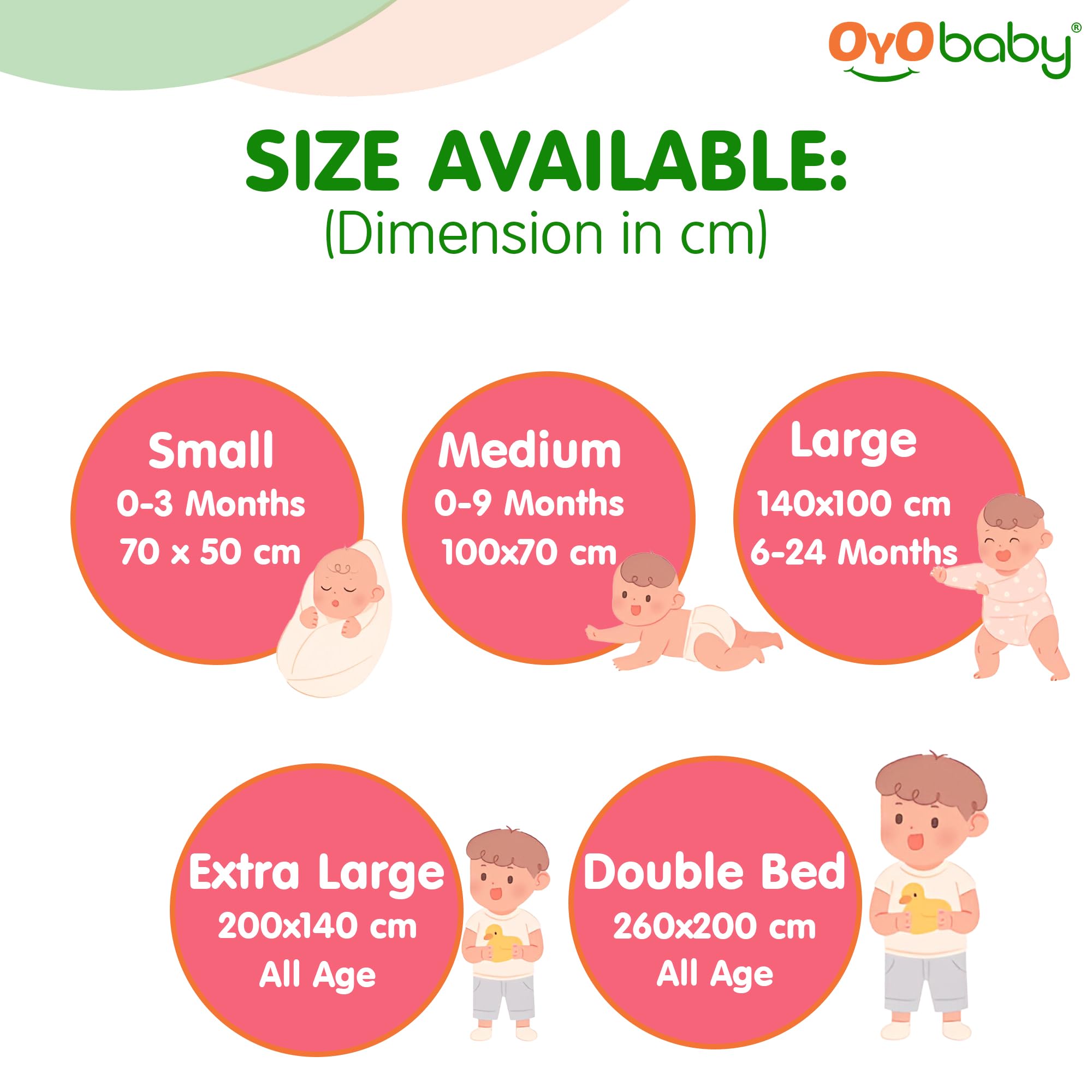 OYO BABY Waterproof Quick Dry Sheet for Baby| Bed Pad | Baby Bed Protector Sheet for Toddler Children (Small (50cm x 70cm), Salmon Rose) - Image 4 thumbnail
