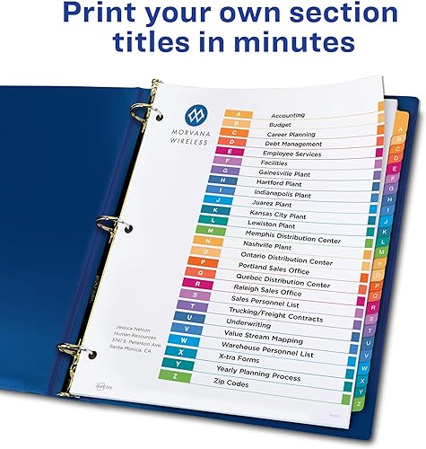 Miniatura 2 de Avery Índice, divisores de contenido, 26 pestalas (11125)